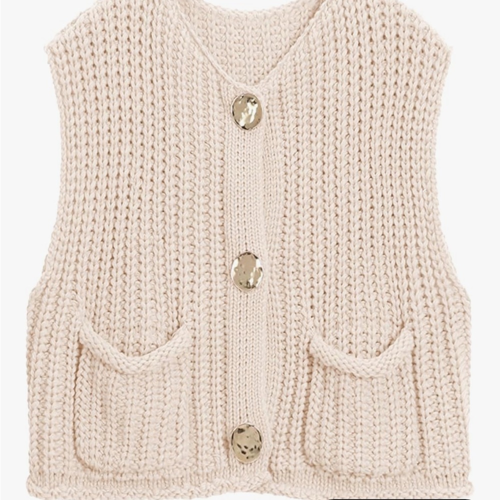 Cream Knitted Top